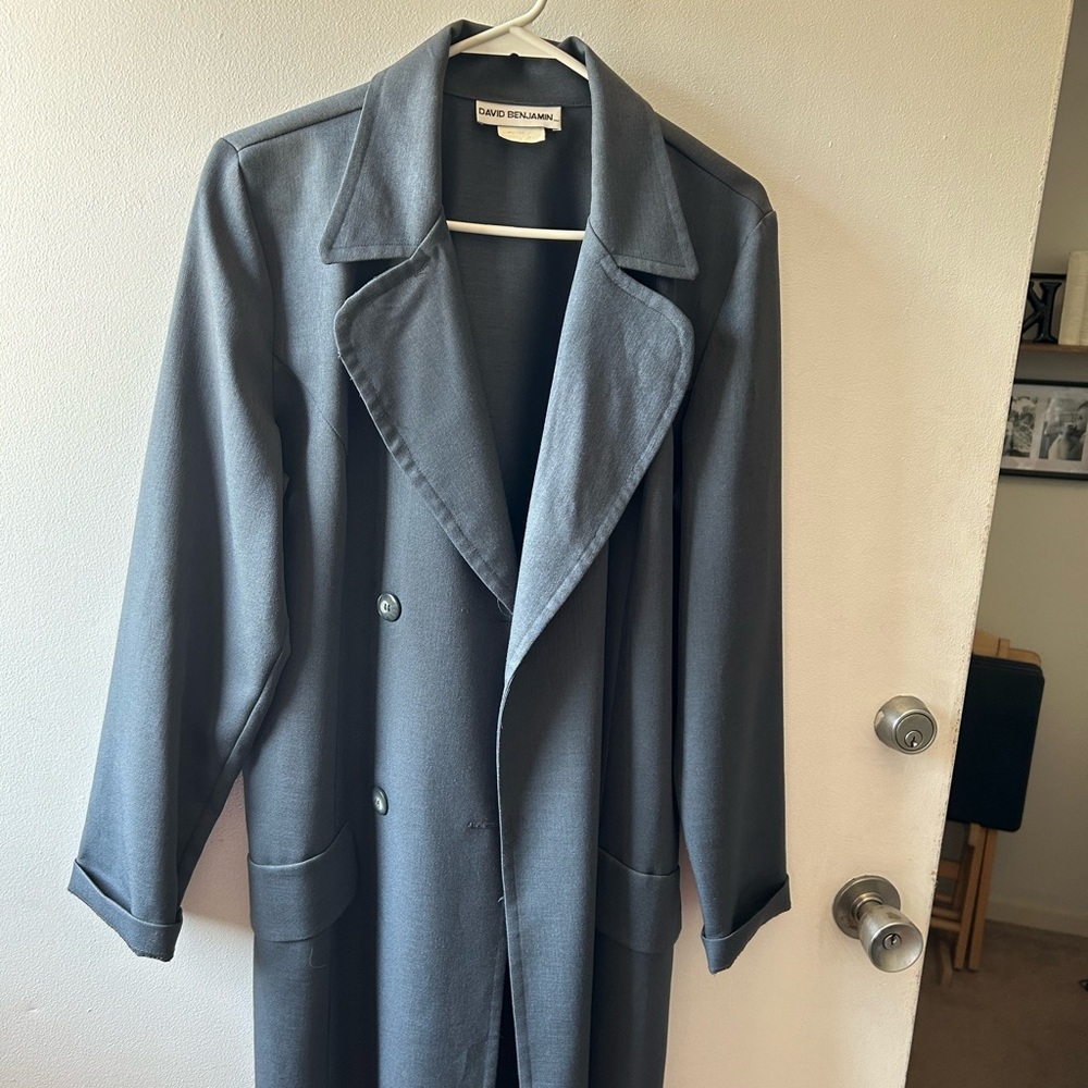 David Benjamin Gray Trench Coat